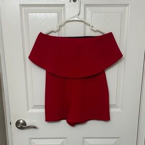 Elegant Red Women's Romper (S)